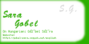 sara gobel business card